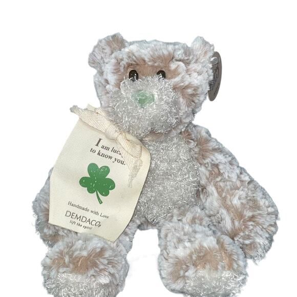 Demdaco Giving Bear Plush Shamrock I am Lucky to Know You Stuffed Animal Gift 9" - Picture 12 of 12